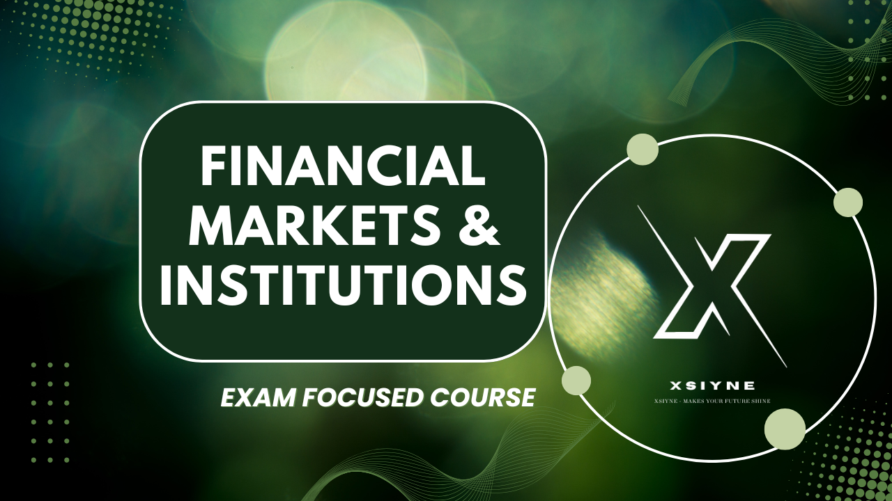 Financial Markets and Institutions DU 3rd Semester (DSE-3.2)